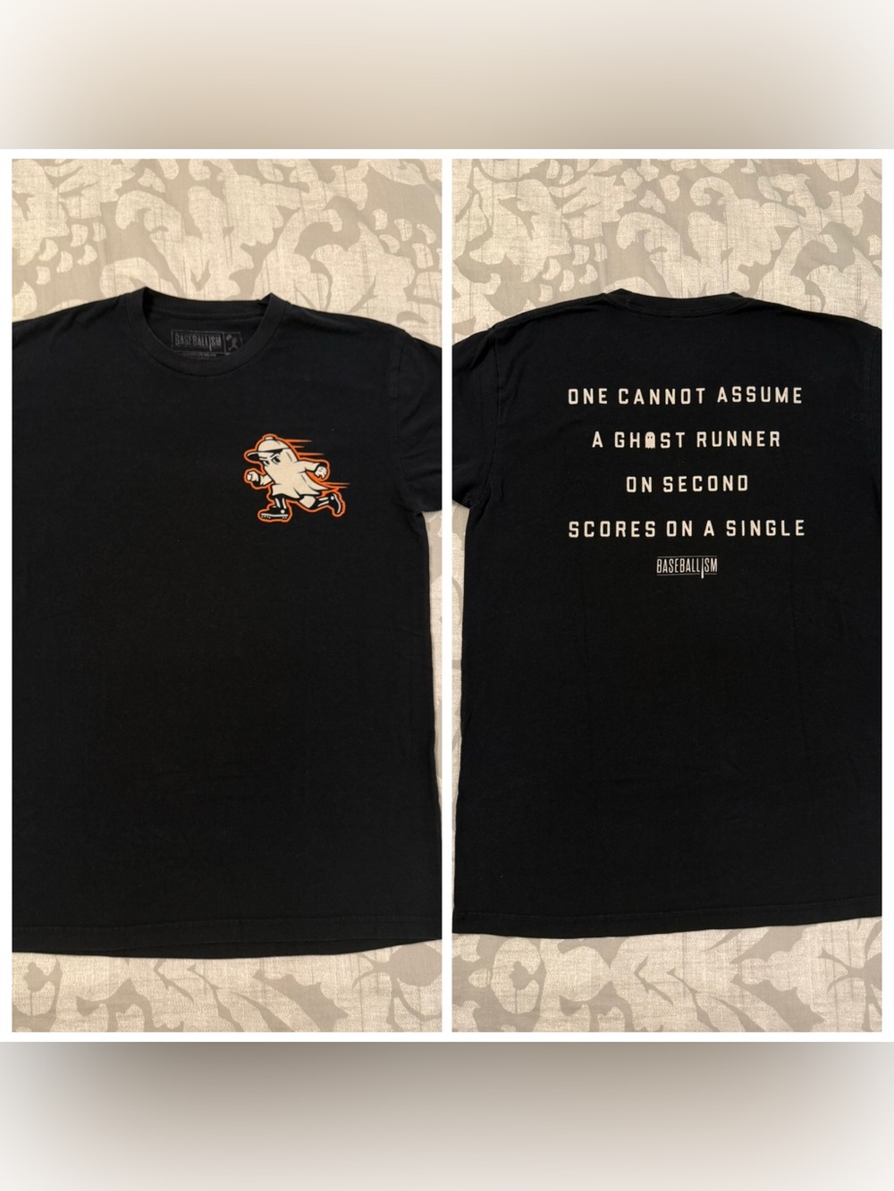 Baseballism Men’s Black Ghost Runner Short Sleeve Tee